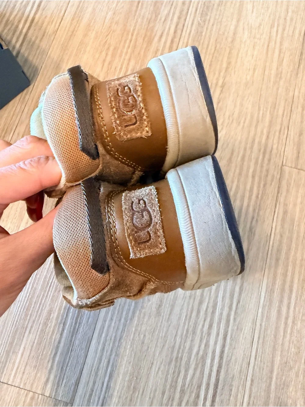 UGG Kids Brown High-Top Velcro boots - Comfortable Everyday Shoes